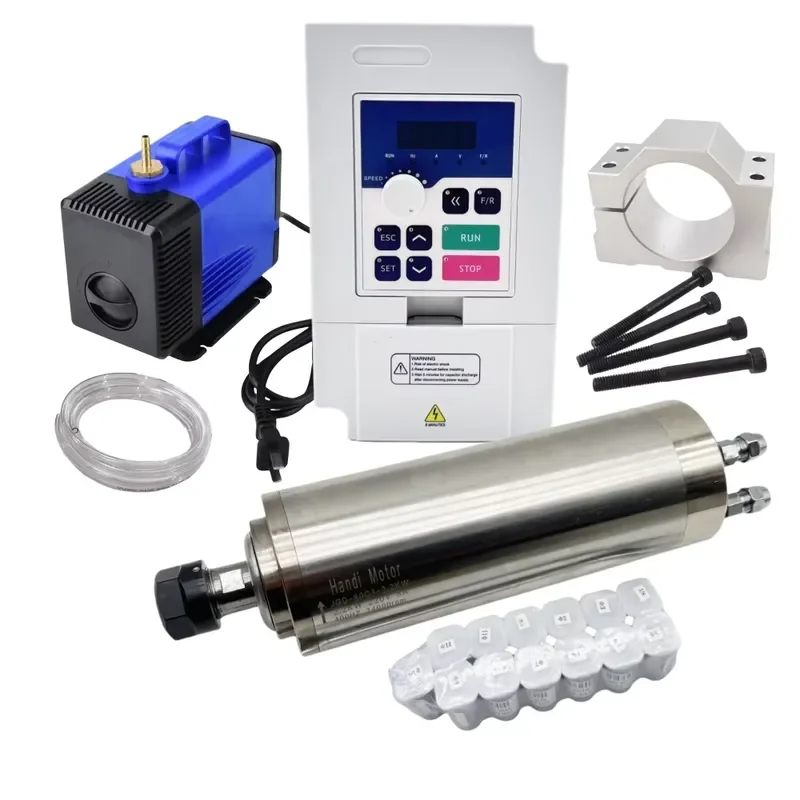 2.2Kw Water Cooled Spindle Kit Vfd - 80MM 2.2KW ER20 Su Soğutmalı CNC