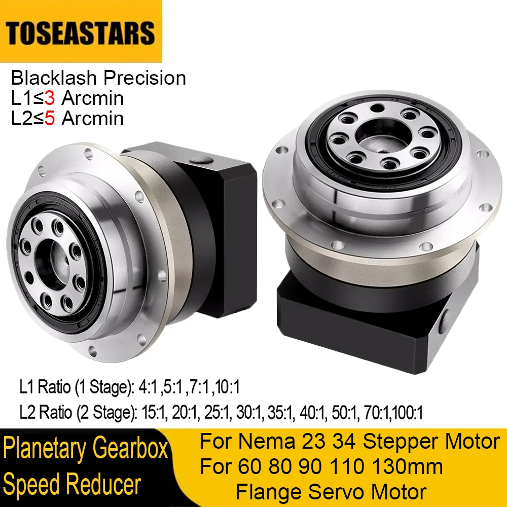 Planetary Gearbox Reducer Nema 23 34 - Yüksek Hassasiyetli Helisel Dişli Redüktör Dairesel