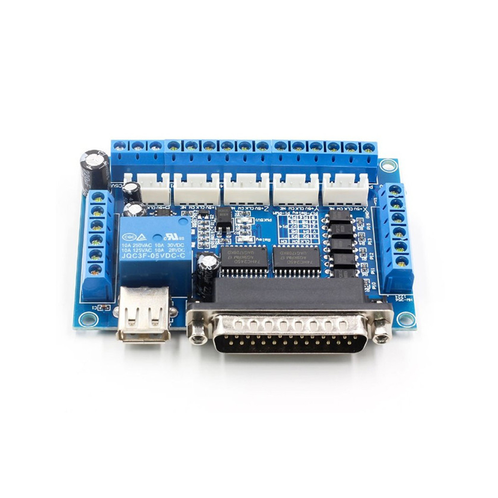 5 Axis Cnc Breakout Board Interface Mach3 - 5 Eksenli CNC Arayüz Adaptörü Breakout