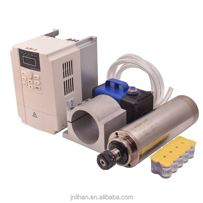 2.2Kw Water Cooled Spindle Kit Vfd - 2.2KW 220V Su Soğutmalı Takım Tezgahı
