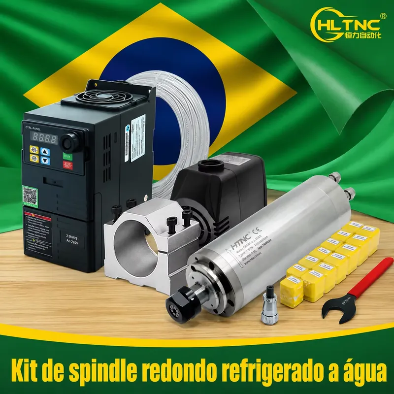 2.2Kw Water Cooled Spindle Kit Vfd - Brezilya, 2.2kw 220V 110V Su Soğutmalı