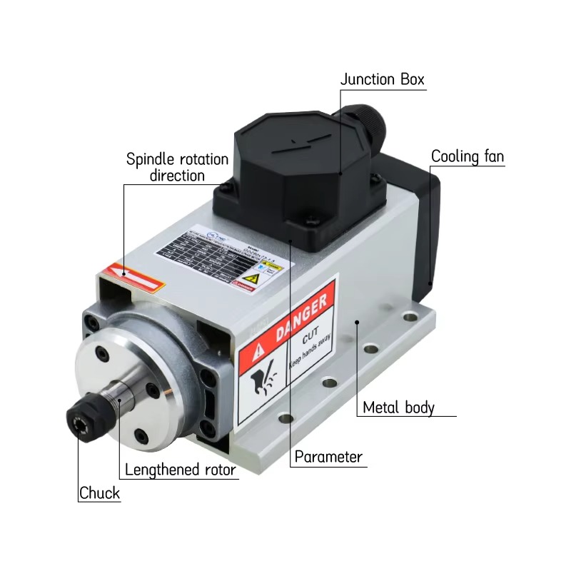 Yüksek Hızlı 1.5KW 2HP Hava So - Er20 Collet Chuck Spindle Motor 220V incelemesi ve fiyatı