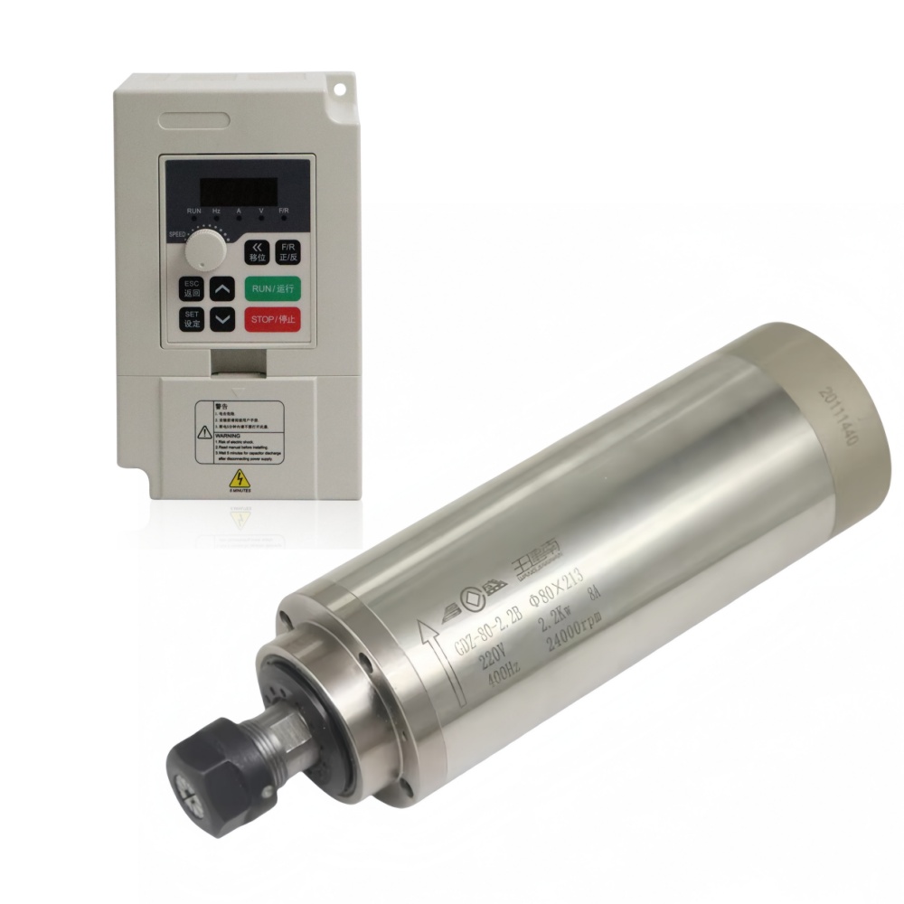 GDZ-80-2.2B 80mm 2.2KW ER20 Su - 2.2Kw Water Cooled Spindle Kit Vfd incelemesi ve fiyatı