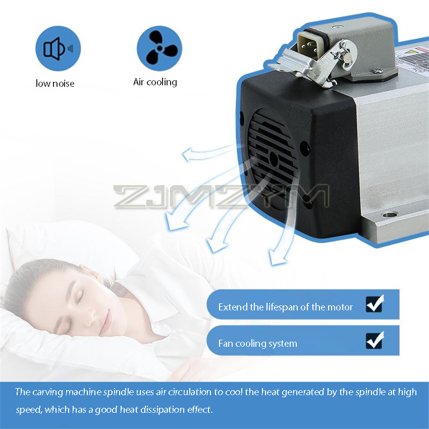1.5KW HIZ80x73-1.5 Kare Hava S - Air Cooled 1.5Kw Spindle Motor Inverter 110V incelemesi ve fiyatı
