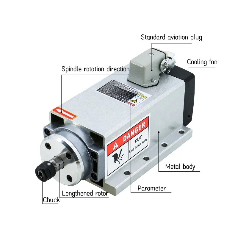 Freze Tezgahı Mili Motoru 2.2k - Er20 Collet Chuck Spindle Motor 220V incelemesi ve fiyatı
