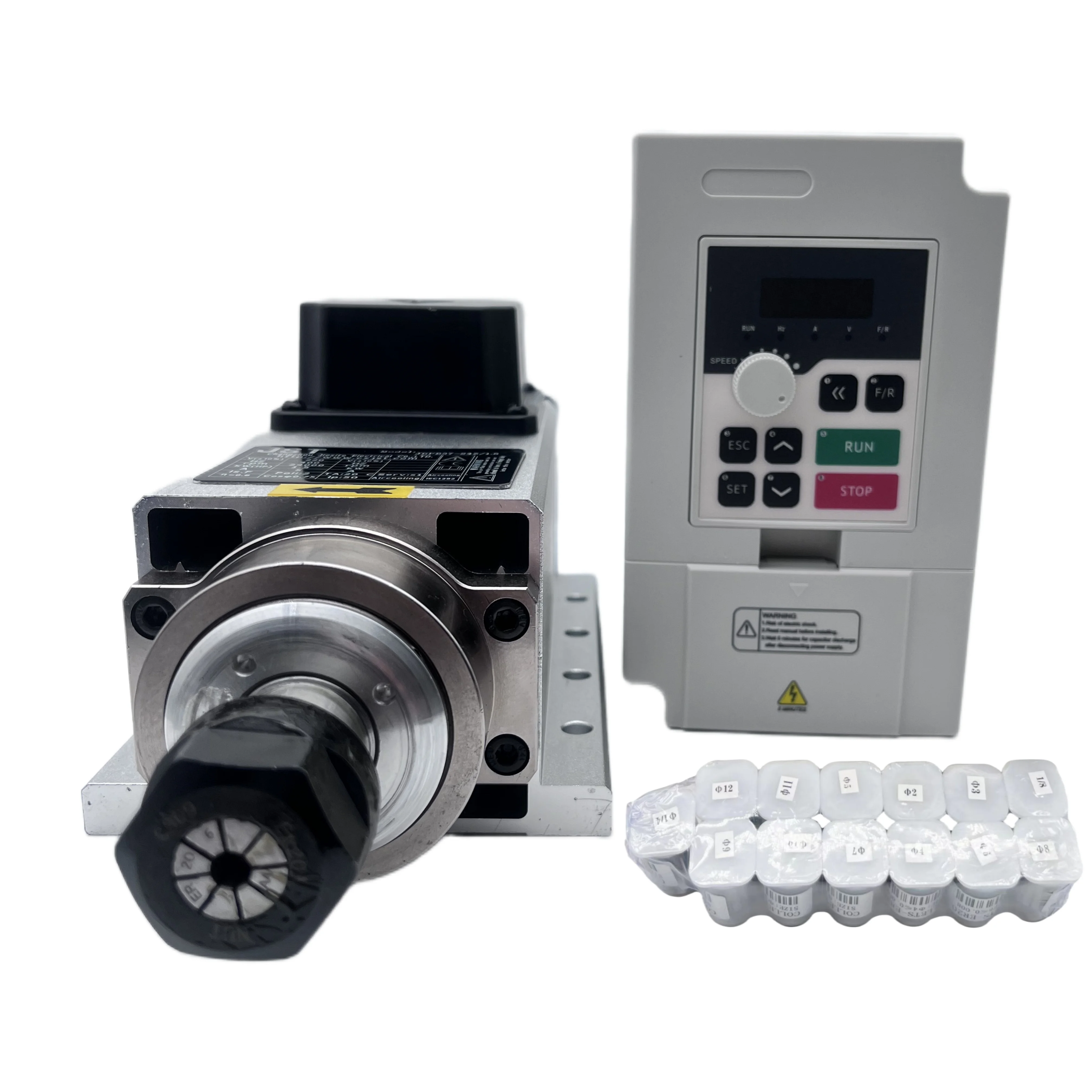 1.5KW ER11/ER20 110V/220V CNC  - Air Cooled 1.5Kw Spindle Motor Inverter 110V incelemesi ve fiyatı