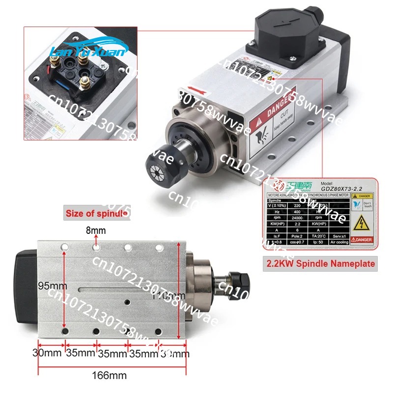 1.5KW 110V CNC Hava Soğutmalı  - Air Cooled 1.5Kw Spindle Motor Inverter 110V incelemesi ve fiyatı