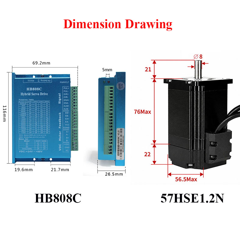 1.2N.m Nema23 Kapalı Döngü Ste - Nema 23 Closed Loop Stepper Motor Driver Kit incelemesi ve fiyatı