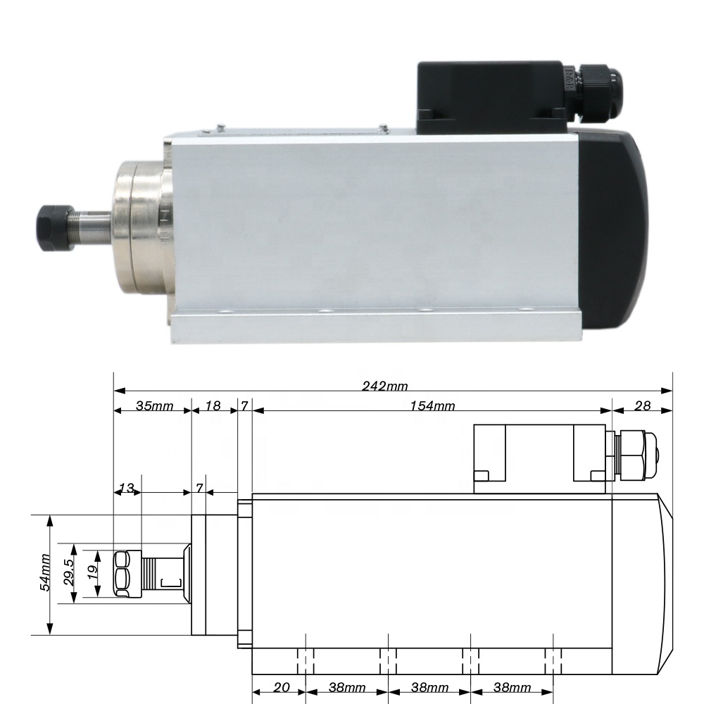 HLTNC 1.5kw Flaş Hava Soğutmal - Air Cooled 1.5Kw Spindle Motor Inverter 110V incelemesi ve fiyatı