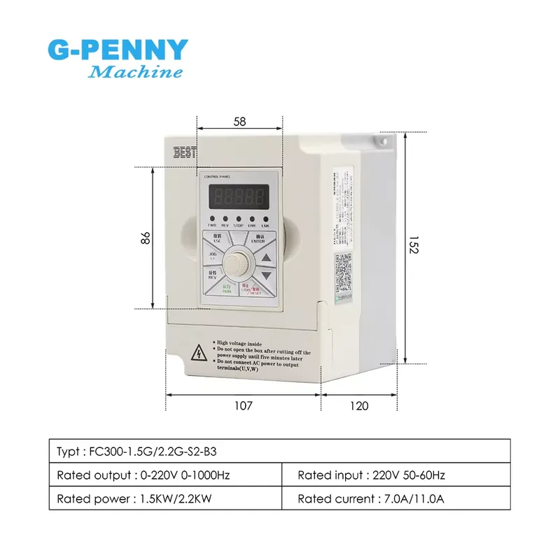 G-penny 2.2KW ER20 D80 Ahşap İ - 2.2Kw Water Cooled Spindle Kit Vfd incelemesi ve fiyatı