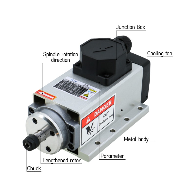 CNC Freze Makinesi Spindle Mot - Er20 Collet Chuck Spindle Motor 220V incelemesi ve fiyatı