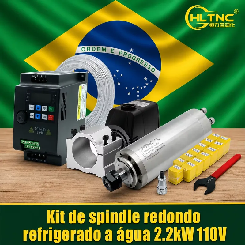 Brezilya, 2.2kw 220V 110V Su S - 2.2Kw Water Cooled Spindle Kit Vfd incelemesi ve fiyatı