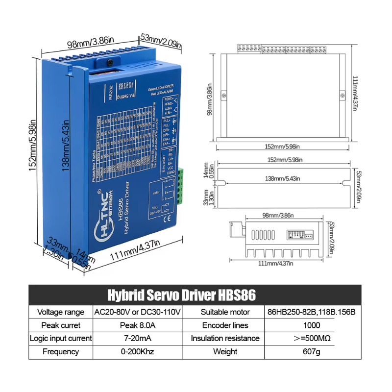 4 Eksenli Nema 34 Kapalı Döngü - Hybrid Servo Driver Nema 34 8.5Nm incelemesi ve fiyatı