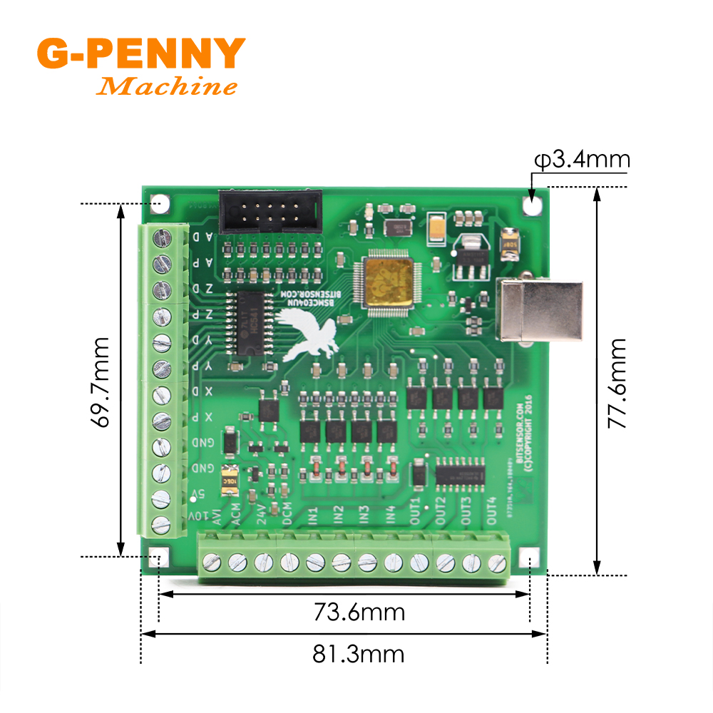 G-PENNY YENİ! 4 Eksenli USB Ha - Mach3 Usb Cnc Controller 4 Axis 100Khz incelemesi ve fiyatı