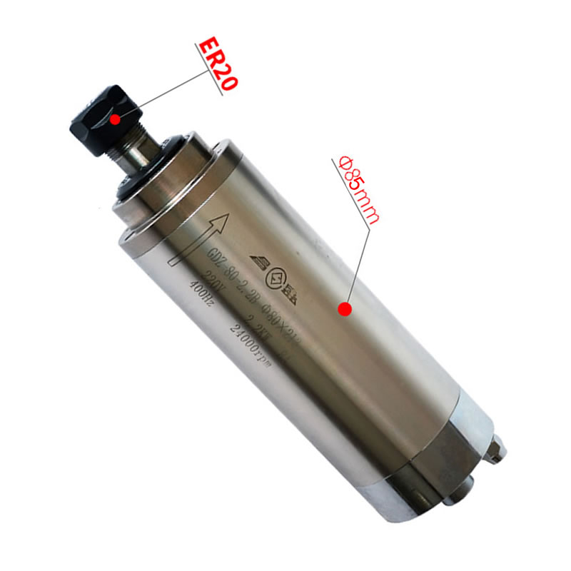 2.2KW 3.0KW 4.5KW CNC mili mot - Er20 Collet Chuck Spindle Motor 220V incelemesi ve fiyatı